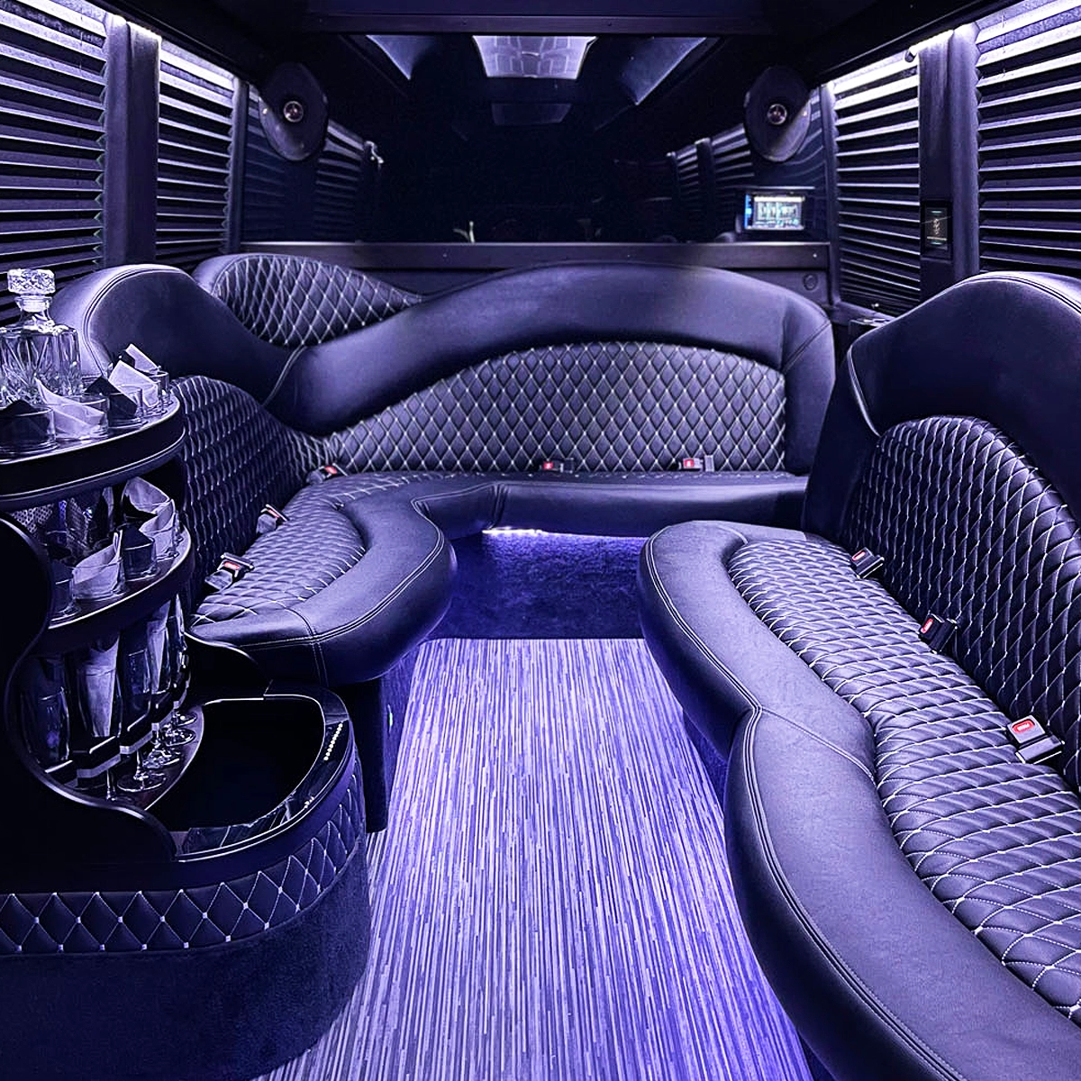 Interior of a Sprinter Limousine at Port Canaveral